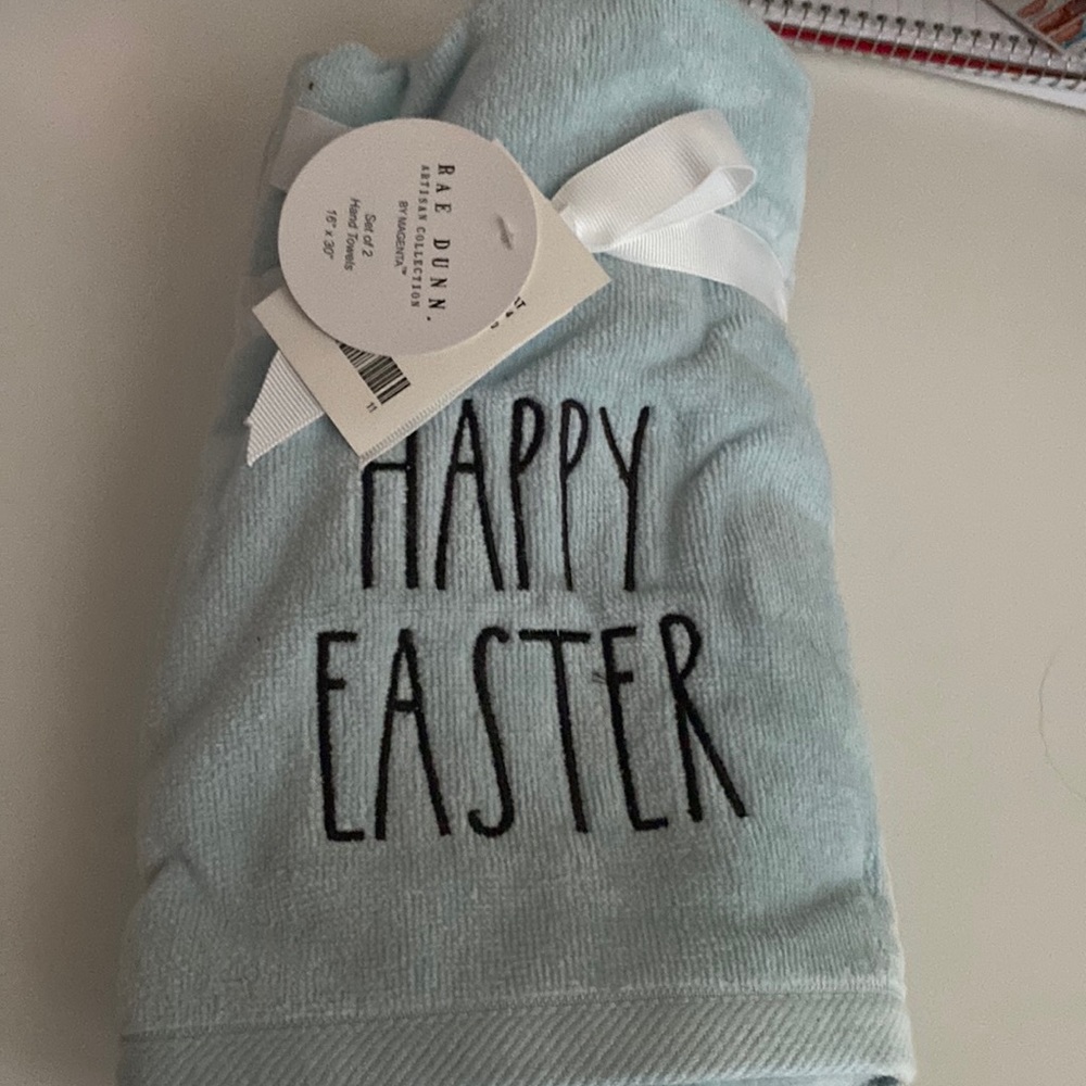 Blue Easter hand towels two nwt